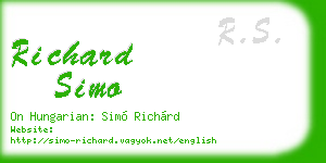 richard simo business card