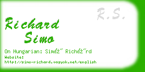 richard simo business card